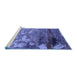 Sideview of Machine Washable Oriental Blue Industrial Rug, wshurb2776blu