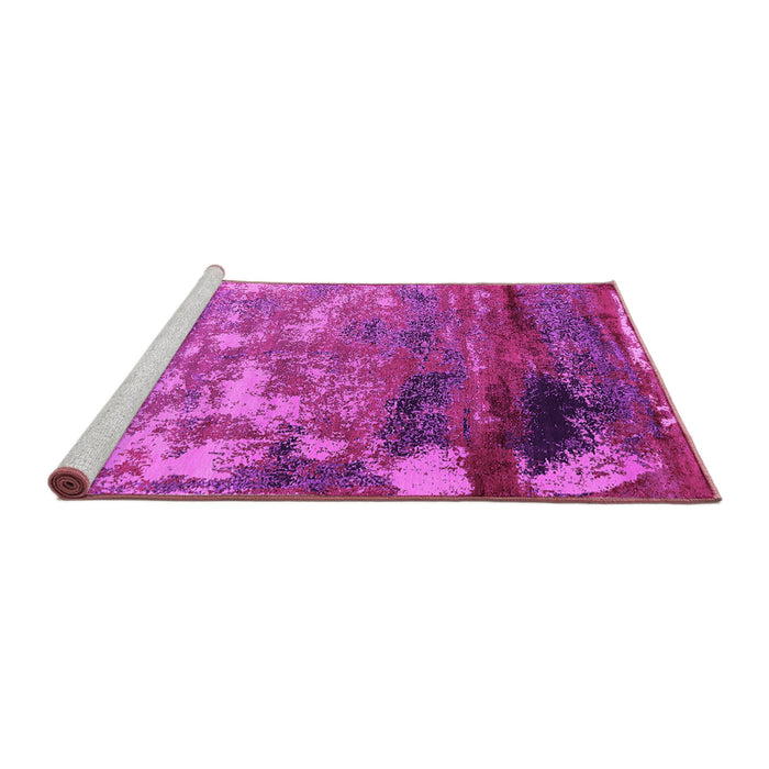 Sideview of Machine Washable Oriental Pink Industrial Rug, wshurb2776pnk