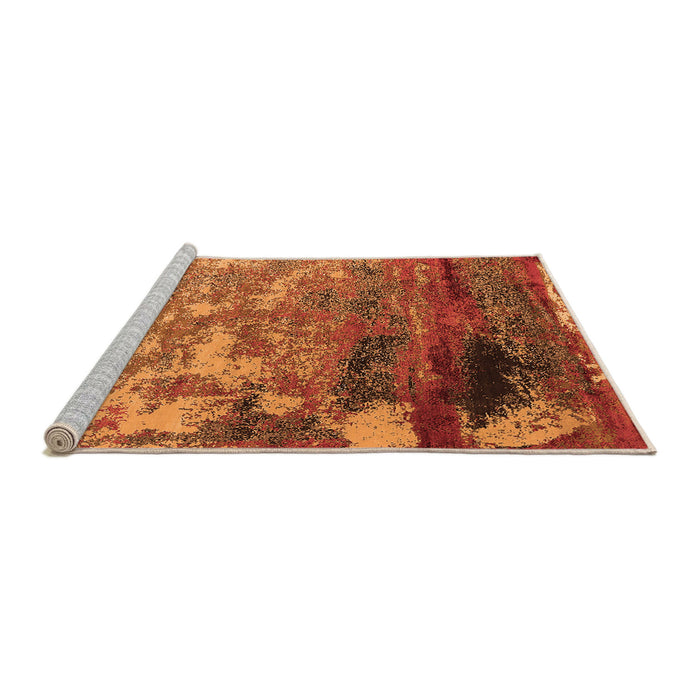 Sideview of Machine Washable Oriental Orange Industrial Area Rugs, wshurb2776org