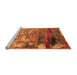 Sideview of Machine Washable Oriental Orange Industrial Area Rugs, wshurb2776org