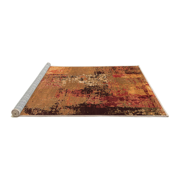 Sideview of Machine Washable Oriental Orange Industrial Area Rugs, wshurb2777org