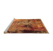 Sideview of Machine Washable Oriental Orange Industrial Area Rugs, wshurb2777org