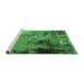 Sideview of Machine Washable Oriental Emerald Green Industrial Area Rugs, wshurb2777emgrn