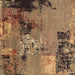 Square Oriental Brown Industrial Rug, urb2777brn