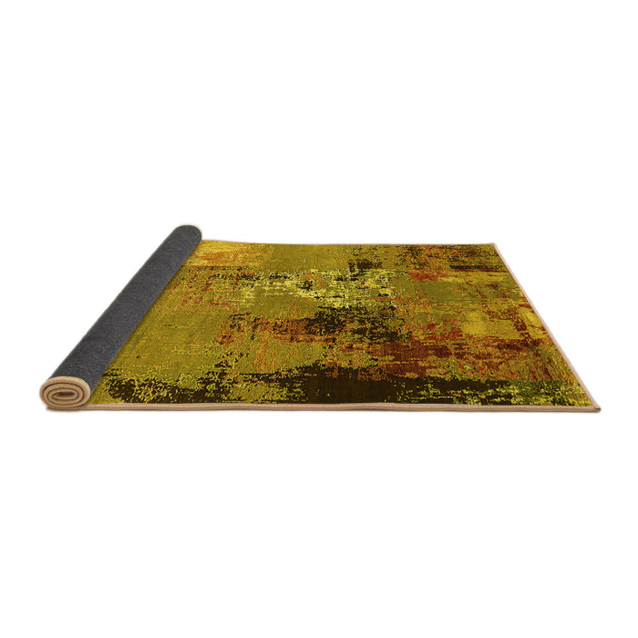 Sideview of Oriental Yellow Industrial Rug, urb2777yw