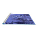 Sideview of Machine Washable Oriental Blue Industrial Rug, wshurb2777blu