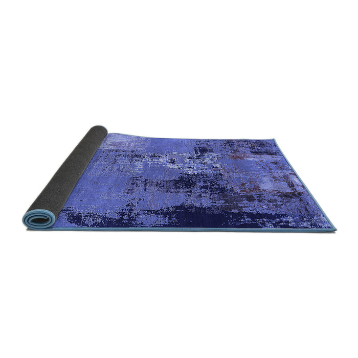 Sideview of Oriental Blue Industrial Rug, urb2777blu