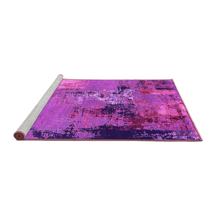 Sideview of Machine Washable Oriental Pink Industrial Rug, wshurb2777pnk