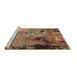 Sideview of Machine Washable Oriental Brown Industrial Rug, wshurb2777brn