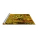 Sideview of Machine Washable Oriental Yellow Industrial Rug, wshurb2777yw