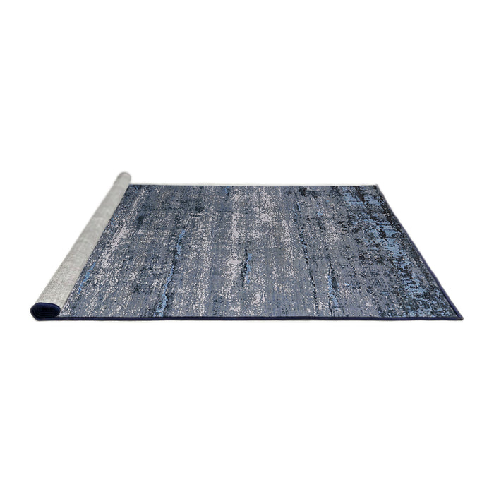 Sideview of Machine Washable Industrial Modern Columbia Blue Rug, wshurb2778