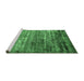 Sideview of Machine Washable Oriental Emerald Green Industrial Area Rugs, wshurb2778emgrn