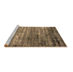 Sideview of Machine Washable Oriental Brown Industrial Rug, wshurb2778brn