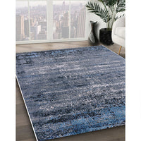 Mid-Century Modern Columbia Blue Oriental Rug, urb2778