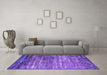 Machine Washable Oriental Purple Industrial Area Rugs in a Living Room, wshurb2778pur