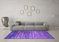 Machine Washable Oriental Purple Industrial Rug, wshurb2778pur