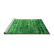 Sideview of Machine Washable Oriental Green Industrial Area Rugs, wshurb2778grn