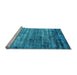 Sideview of Machine Washable Oriental Light Blue Industrial Rug, wshurb2778lblu