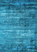 Machine Washable Oriental Light Blue Industrial Rug, wshurb2778lblu