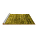 Sideview of Machine Washable Oriental Yellow Industrial Rug, wshurb2778yw