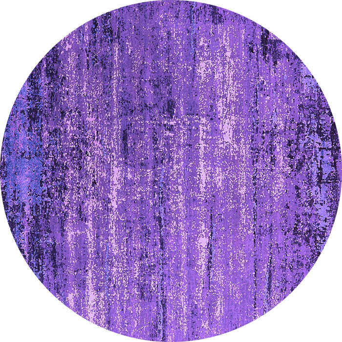Round Oriental Purple Industrial Rug, urb2778pur