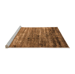 Sideview of Machine Washable Oriental Orange Industrial Area Rugs, wshurb2778org