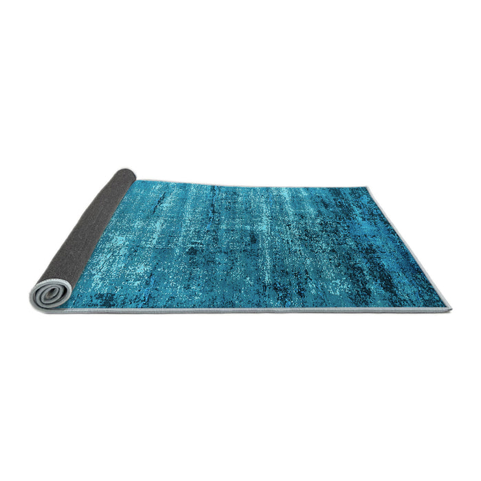 Sideview of Oriental Light Blue Industrial Rug, urb2778lblu