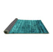 Sideview of Oriental Turquoise Industrial Rug, urb2778turq