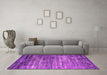 Machine Washable Oriental Pink Industrial Rug in a Living Room, wshurb2778pnk