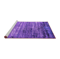 Sideview of Machine Washable Oriental Purple Industrial Area Rugs, wshurb2778pur