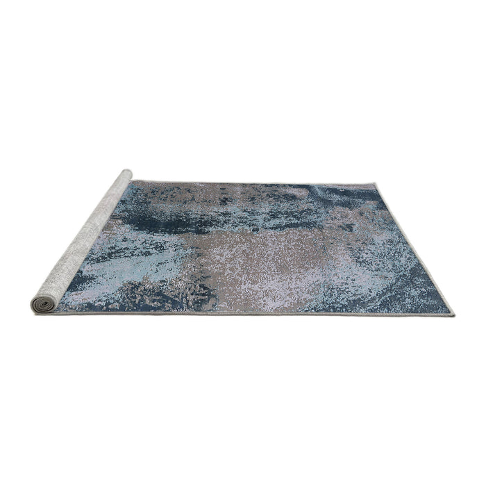 Sideview of Machine Washable Industrial Modern Gray Rug, wshurb2779