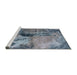 Sideview of Machine Washable Industrial Modern Gray Rug, wshurb2779