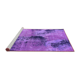 Sideview of Machine Washable Oriental Purple Industrial Area Rugs, wshurb2779pur