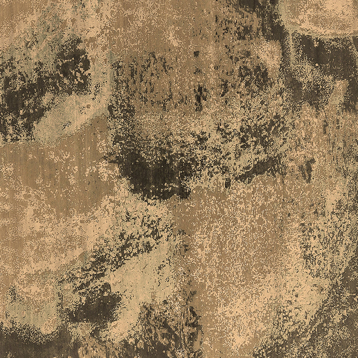 Square Oriental Brown Industrial Rug, urb2779brn