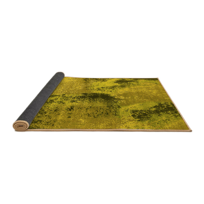 Sideview of Oriental Yellow Industrial Rug, urb2779yw