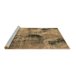 Sideview of Machine Washable Oriental Brown Industrial Rug, wshurb2779brn