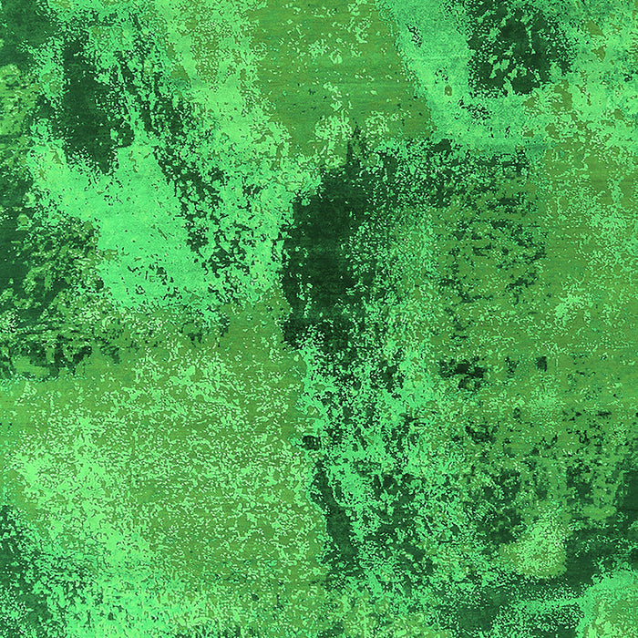 Machine Washable Oriental Green Industrial Area Rugs, wshurb2779grn