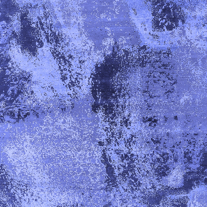 Machine Washable Oriental Blue Industrial Rug, wshurb2779blu