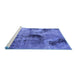 Sideview of Machine Washable Oriental Blue Industrial Rug, wshurb2779blu