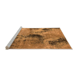 Sideview of Machine Washable Oriental Orange Industrial Area Rugs, wshurb2779org