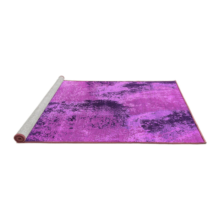 Sideview of Machine Washable Oriental Pink Industrial Rug, wshurb2779pnk