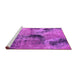 Sideview of Machine Washable Oriental Pink Industrial Rug, wshurb2779pnk