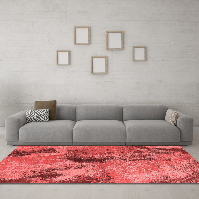 Industrial Red Washable Rugs