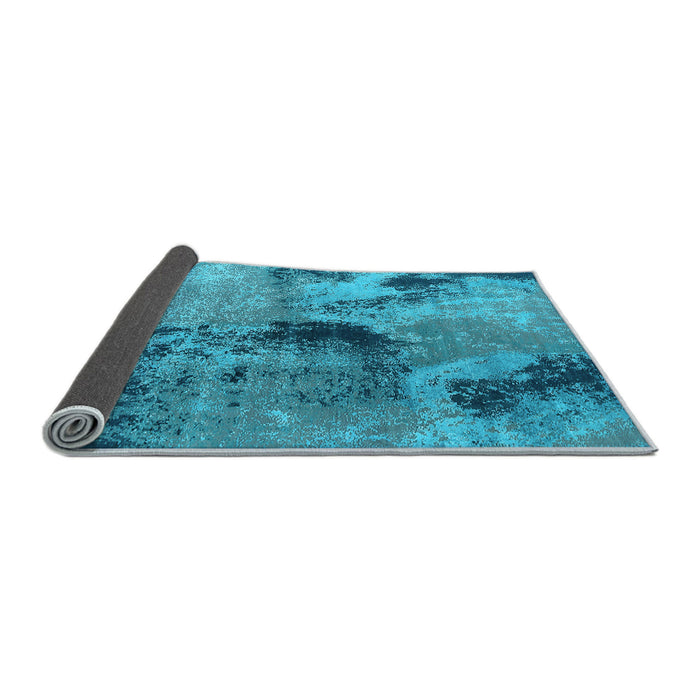 Sideview of Oriental Light Blue Industrial Rug, urb2779lblu
