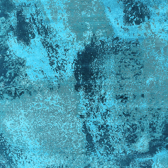 Machine Washable Oriental Light Blue Industrial Rug, wshurb2779lblu