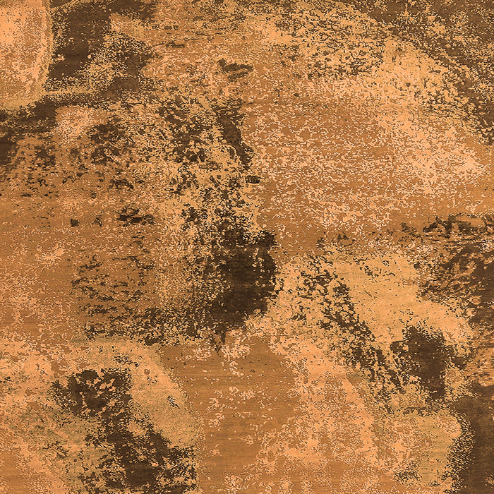 Square Oriental Orange Industrial Rug, urb2779org