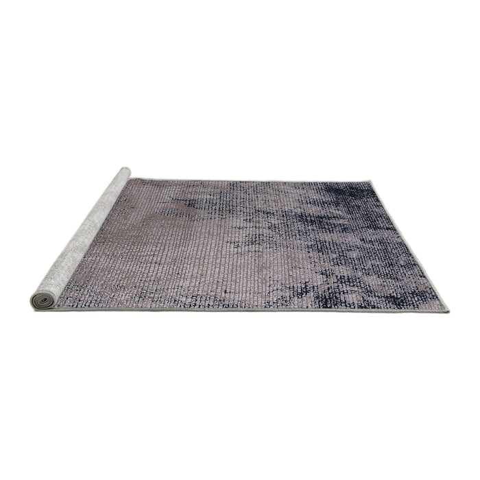 Sideview of Machine Washable Industrial Modern Gray Rug, wshurb2780