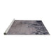 Sideview of Machine Washable Industrial Modern Gray Rug, wshurb2780