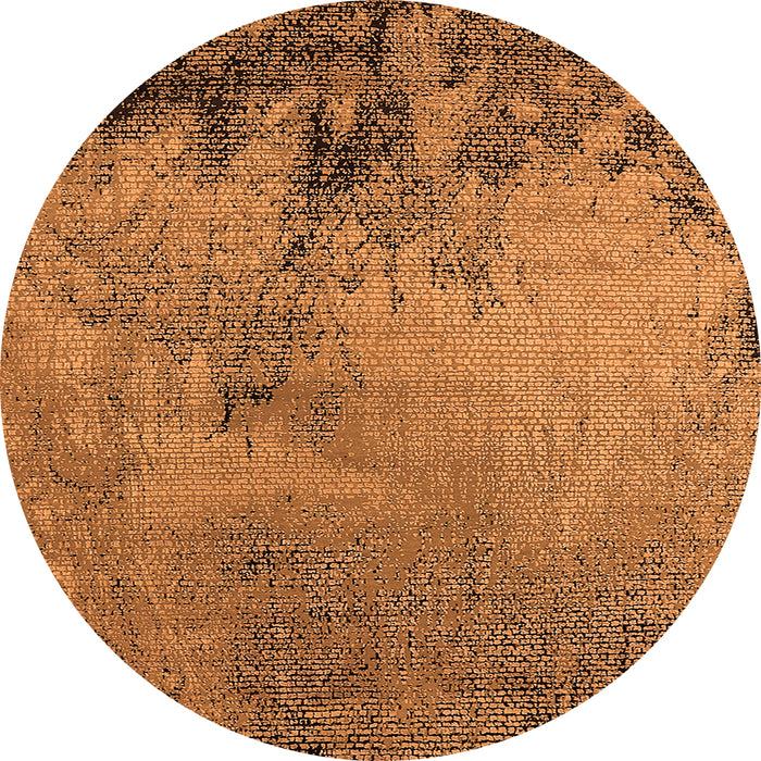 Round Oriental Orange Industrial Rug, urb2780org