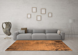 Machine Washable Oriental Orange Industrial Area Rugs in a Living Room, wshurb2780org